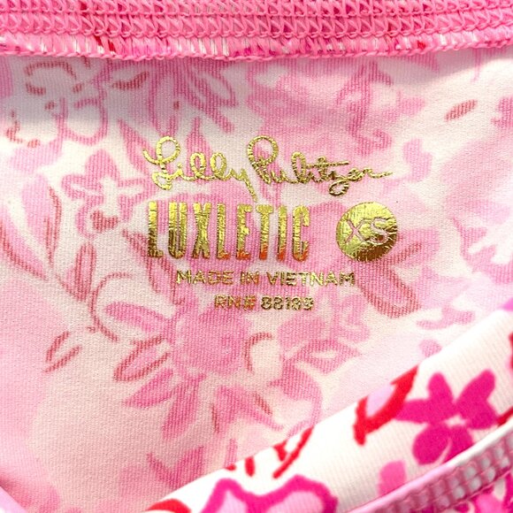 New Lilly Pulitzer Luxletic Tank Top Renay XS Peony Pink Seaside Scene NWT - Picture 4 of 8